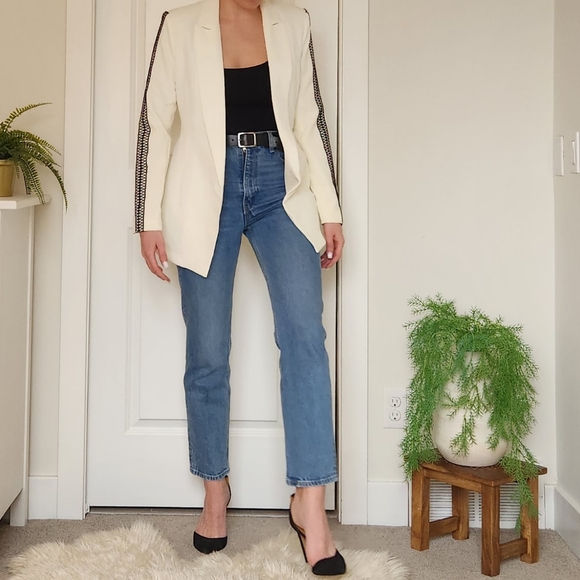 ASOS Paper Dolls black and white blazer - Picture 2 of 13